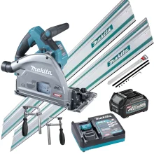 Kit Serra Circular SP001GZ Makita Bat Carregador 2Trilhos 1M Sargento Conector 220 Volts