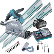 Kit Serra Circular SP001GZ Makita e Bat e Carregador 2Trilhos 1M e Cj de Ângulo 220 Volts
