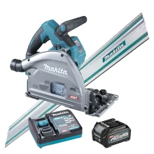 Kit Serra Circular SP001GZ Makita e Bateria 40V e Carregador e Trilho 1 Metro 220 Volts