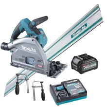 Kit Serra Circular SP001GZ Makita e Bateria e Carregador e Trilho 1.5 e Sargento 220 Volts