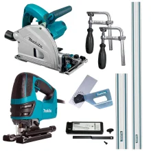 Kit Serra Circular SP6000 e Serra Tico Tico 4350FCT Makita e Acessórios