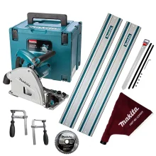 Kit Serra Circular SP6000J Makita 2Trilhos 1m Conector 2Sargentos Coletor Disco