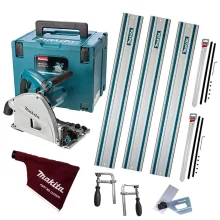 Kit Serra Circular SP6000J Makita 3Trilho1m Conectores Sargento Coletor Conj Âng