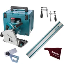Kit Serra Circular SP6000J Makita e Trilho 3m e 2 Sargentos e Coletor e Conj Âng