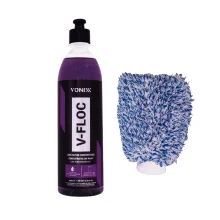 Kit Shampoo Automotivo Alta Performance V-Floc Vonixx 500ml e Luva de Miocrofibra