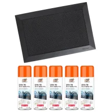 Kit Tapete Sanitizante 38x58cm Kapazi Preto e 5 Álcool Spray 70°300ml Orbi