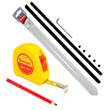 kit Trena de Bolso 3 M KTS12-3ME-S e Lápis para Carpinteiro e Conector de Trilho