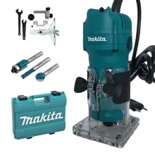 Kit Tupia 6mm 530 Watts 3709 Makita e 3 Fresas D-16461 e Maleta