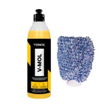 Kit V-Mol Lava Autos Desincrustante Vonixx 500ml e Luva de Miocrofibra 20x28cm