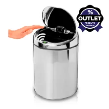 Lixeira Automática com Sensor em Aço Inoxidável 3 Litros NKF - Outlet