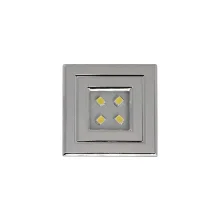 Luminária Pop Flux-Volt Quadrada Cromada Luz Fria 0.9W 0005810428893 Lumitek