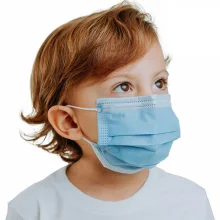 Máscaras Infantil Tripla Camada Descartável Azul Claro 001403-I SPk 25 Unidades