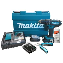 Parafusadeira e Furadeira à Bateria 18V DHP482RAE -P e Alicate e Brocas Makita
