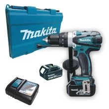 Parafusadeira e Furadeira de Impacto à Bateria 18V 13mm DHP458RFE Makita