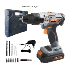 Parafusadeira e Furadeira de Impacto à Bateria com 1 Bateria 20V FP20X NKF