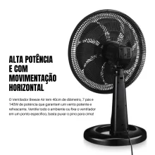 Ventilador Breeze Air 40cm 7 Pás 140 Watts VEN40 Elgin 110 Volts