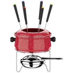 Conjunto de Fondue Médio Caçarola 095 L 10 Peç Colorstone Vermelho HH7814 Euro
