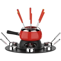 Conjunto Fondue Base Giratória Panela 145L com 23 Peç Vermelho HH7879A Euro