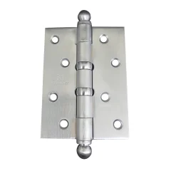 Dobradiça de Latão 3.1/2Pol x 3 Pol Com Anel Cromo Acetinado 5535 Rodrigues