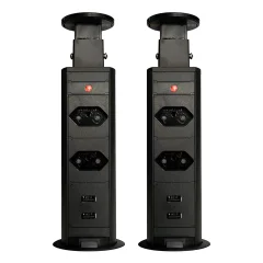 Kit 2 Torres de Tomada Multiplug 2 Tomadas e 2 USB Bivolt