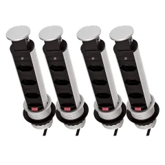 Kit 4 Torres de Tomada Multiplug 3 Tomadas