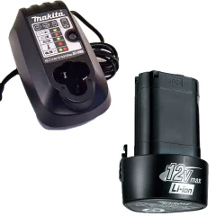Kit Bateria Íons Lítio 12V 1.3Ah BL1014 Makita e Carregador de Bateria DC10WB
