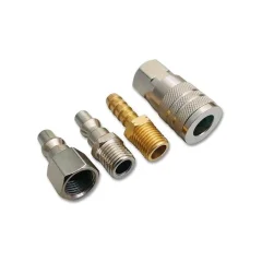 Kit Engate Rápido para Ar Comprimido 1/4 Pol Npt 4 Peç