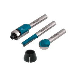 Kit Jogo de Fresas para Tupia D-16461 e Pinça de 1/4 Pol 763608-8 Makita