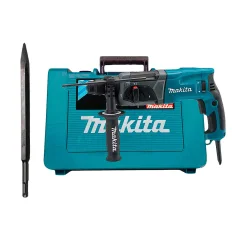 Kit Martelete Combinado 24mm SDS Plus 800 Watts HR2470 Makita e Ponteira 250mm