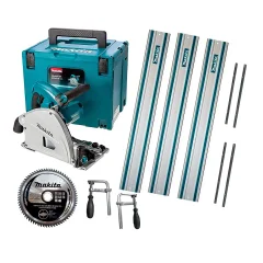Kit Serra Circular Maleta SP6000J Makita 3Trilhos1m Conectores 2Sargentos Disco