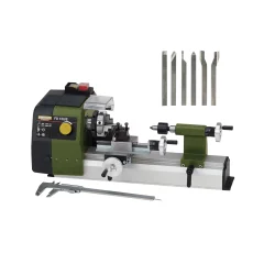 Kit Torno Mecânico de Precisão 24150 Proxxon e Conjunto de 6 Ferros de Tornear 220 Volts