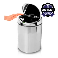Lixeira Automática com Sensor em Aço Inoxidável 3 Litros NKF - Outlet