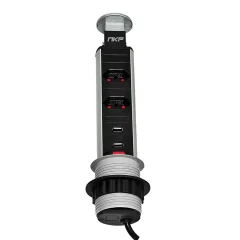 Torre de Tomada Multiplug 2 Tomadas e 2 USB Bivolt