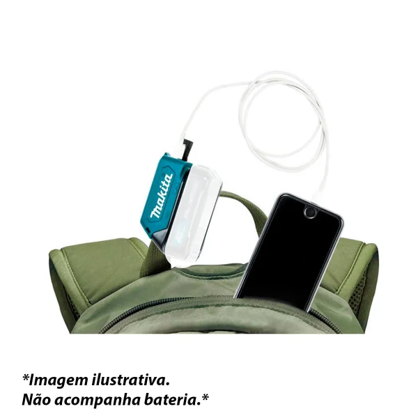Adaptador Compacto USB para Carregar Dispositivos Móveis ADP08 Makita