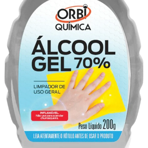 Álcool Gel 70° Antisséptico e Higienizador de Mãos 200G Orbi
