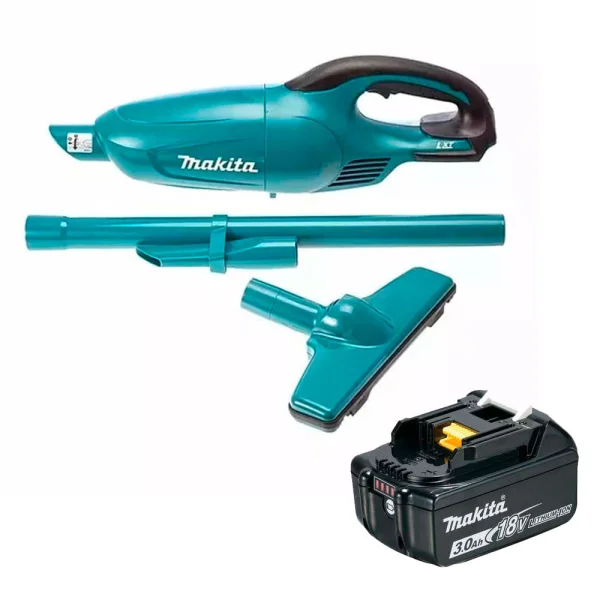 Aspirador de Pó à Bateria e Bateria 18V 3.0Ah DCL180Z-P Makita