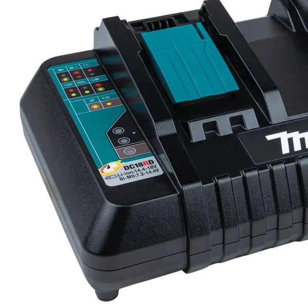 Carregador de Bateria Duplo 14.4V e 18V DC18RD Makita