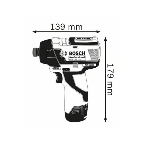 Chave de Impacto à Bateria Não acompanha 12V GDR 12V-110 Bosch
