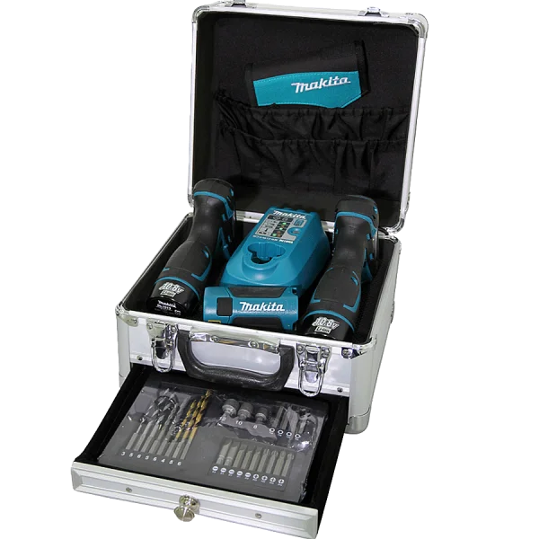 Combo Furadeira e Parafusadeira de Impacto à Bateria 10mm 12V DK1485X Makita