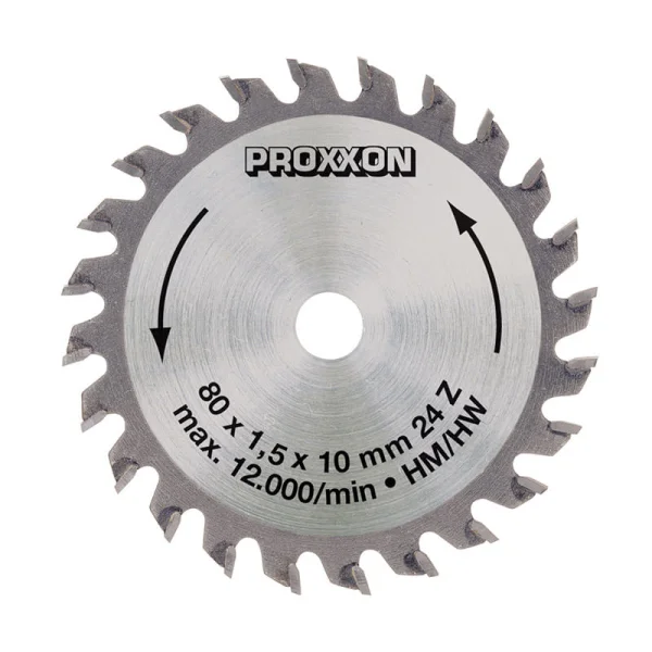 Disco de Serra HM 80mm 24 Dentes para FET 28734 Proxxon