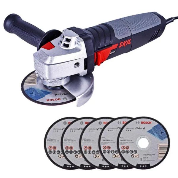 Esmerilhadeira Angular 115mm 830 Watts e 5 Discos 9004 Skil