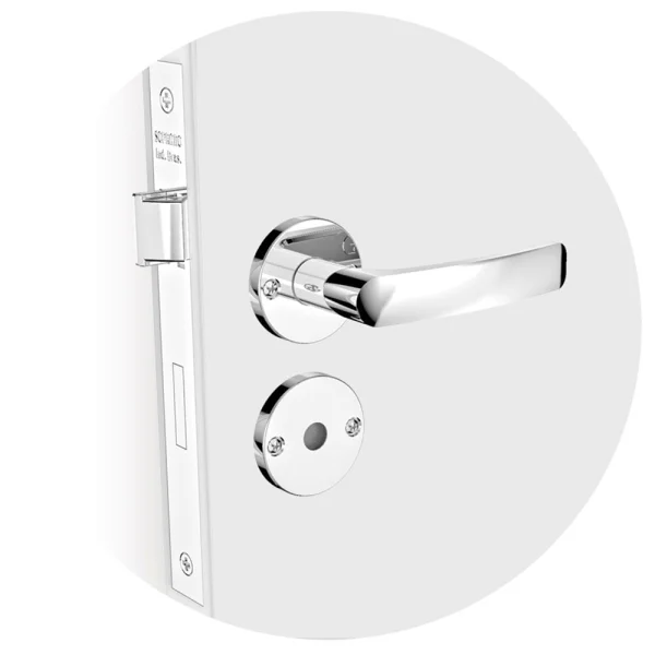 Fechadura Pali Reta Banheiro Cromado ROS23 40X53mm 03003077317 Soprano