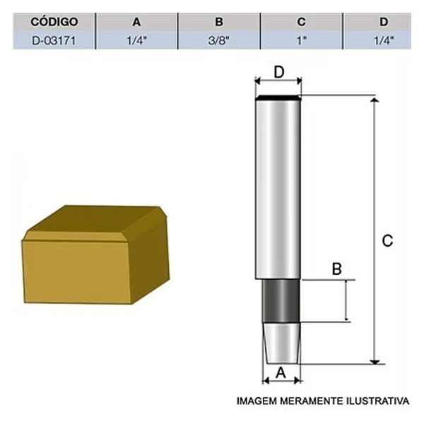 Fresa Combinada 10º HT D-03171 Makita