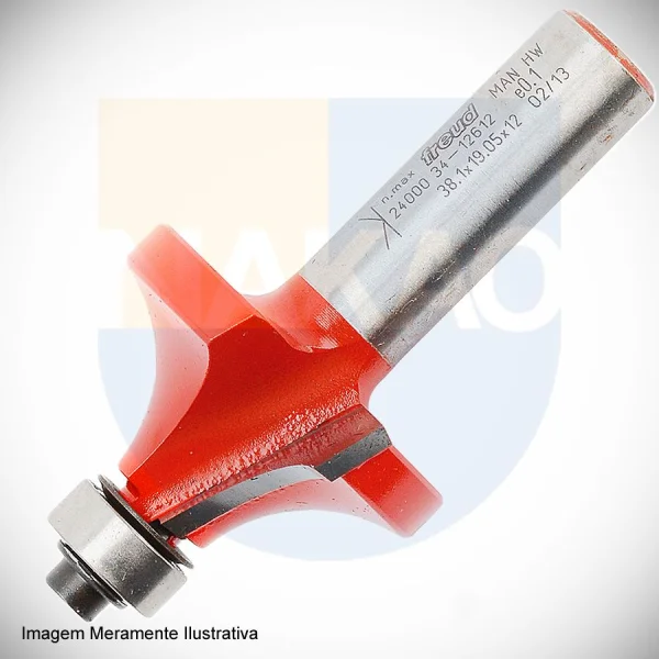 Fresa Cordão Calçada de Widea com Rolamento Guia 12.70mm 34-12612 Freud