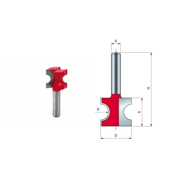 Fresa de Metade Arredondada 447x19x6mm 82-10206 Freud