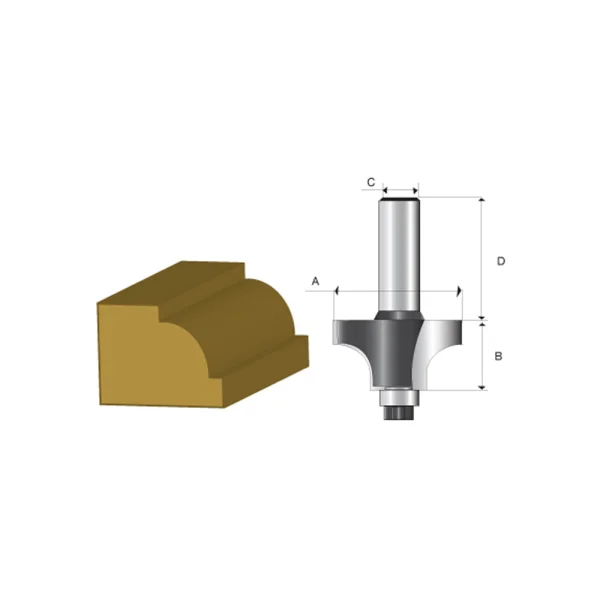 Fresa para Moldura com Rolamento HT 1/4 Pol D-02325 Makita
