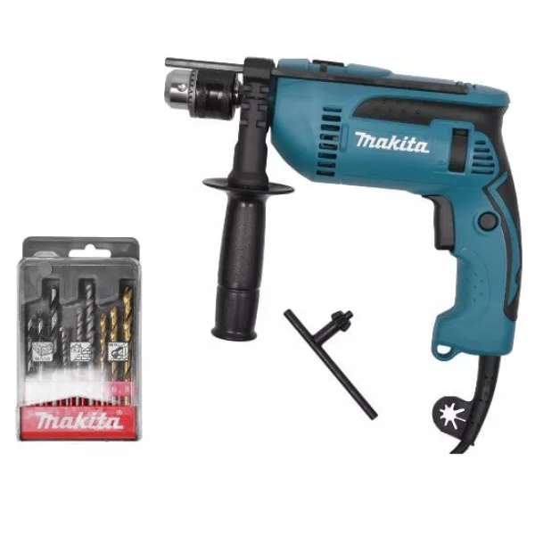 Furadeira de Impacto 13mm HP1640KX1 e Kit de Brocas Makita