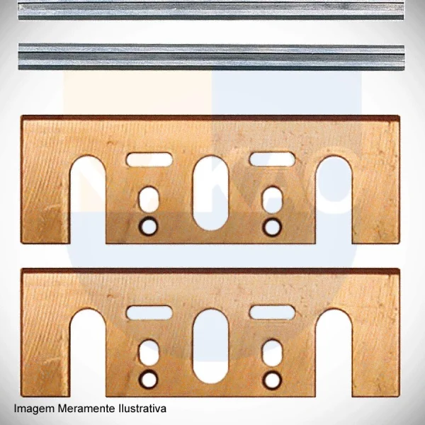 Jogo Mini Faca para Plaina 82mm com Placa Ajustável D-07951 Makita