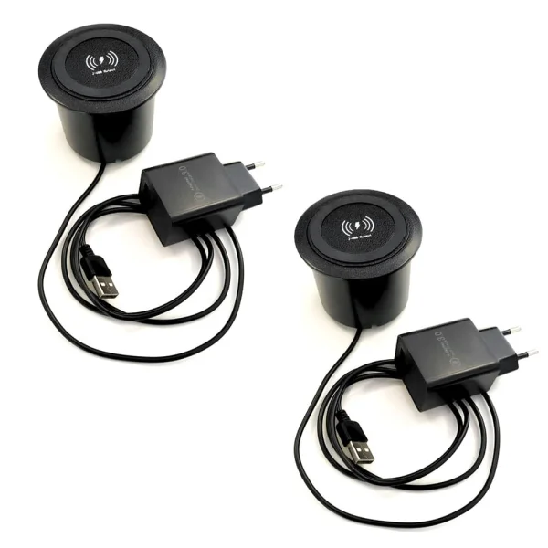 Kit 2 Carregadores de Celular sem Fio USB Wireless