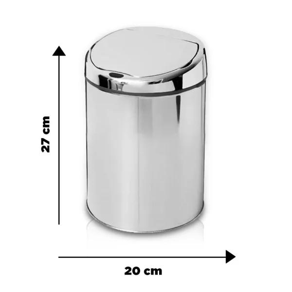 Kit 2 Lixeiras Automáticas com Sensor em Aço Inoxidável 3 Litros NKF